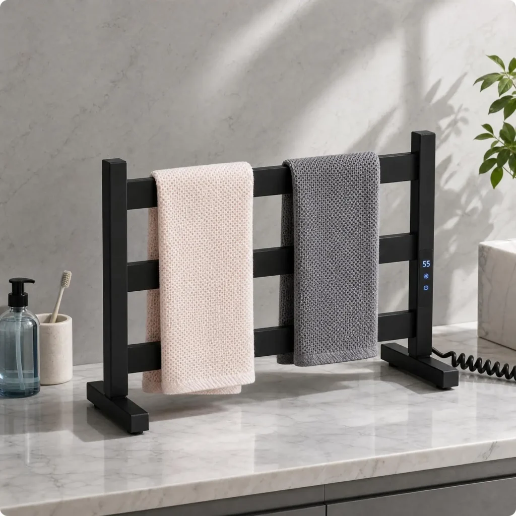 Countertop Heated Towel Drying Rack Stainless Steel Electric
