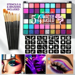Face Body Paint Kit 54 Colors Water Based