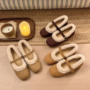 French Retro Mary Jane Shoes – Autumn Soft