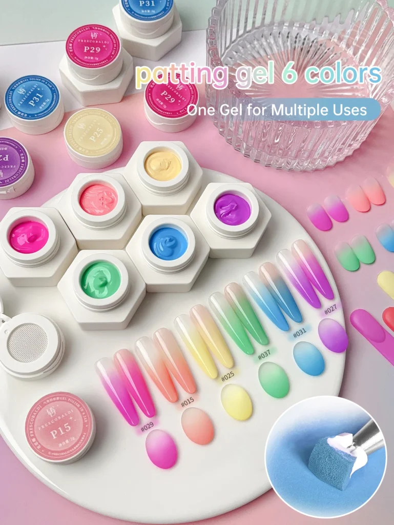 FRESCOBALDI 6-Color Brushable, Highly Saturated Semi-Solid Gel Nail