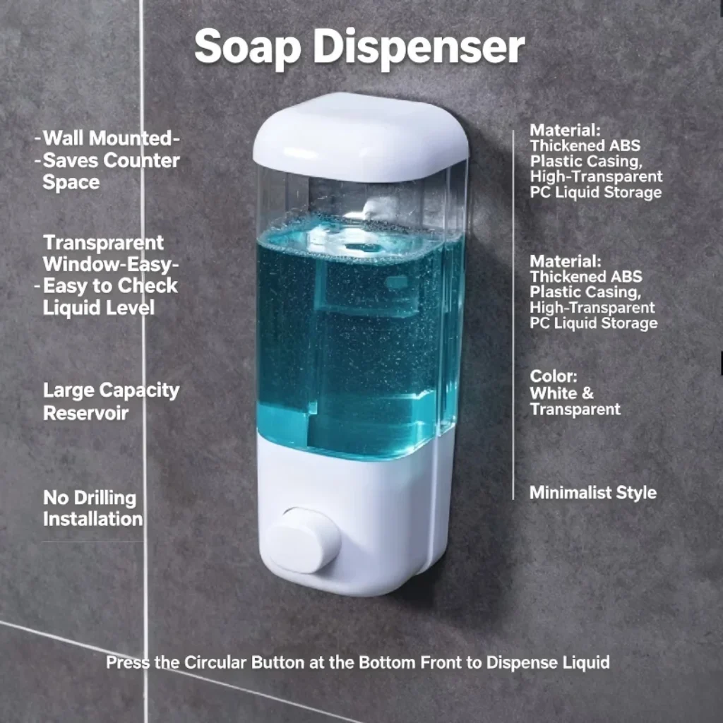 Hotel bathroom non-perforated manual soap machine wall hanging