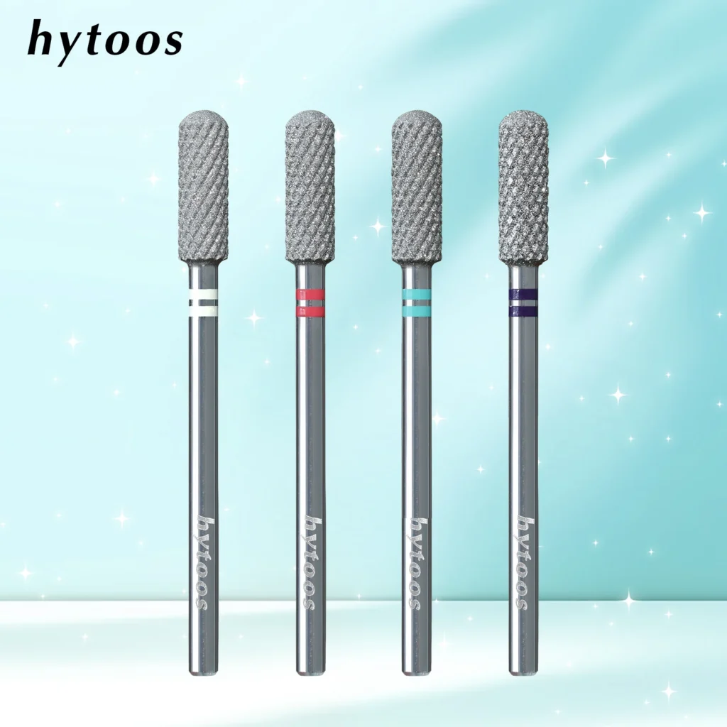 HYTOOS Diamond Cut Pro Nail Drill Bits Chrome