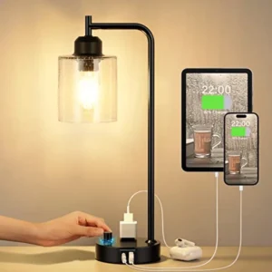 Industrial Bedside Table Lamp Bedroom – Nightstand Lamps