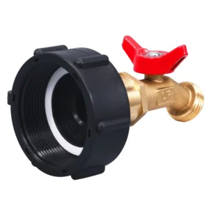 Leak IBC Tank Adapter Brass Hose Faucet, Prevents