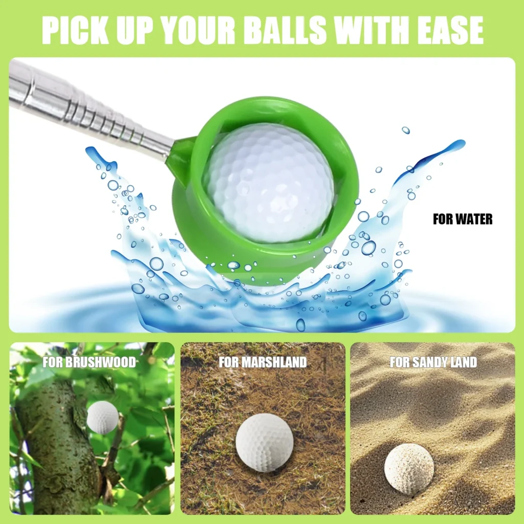 Lightweight Stainless Steel Golf Ball Retriever (8.86 FT