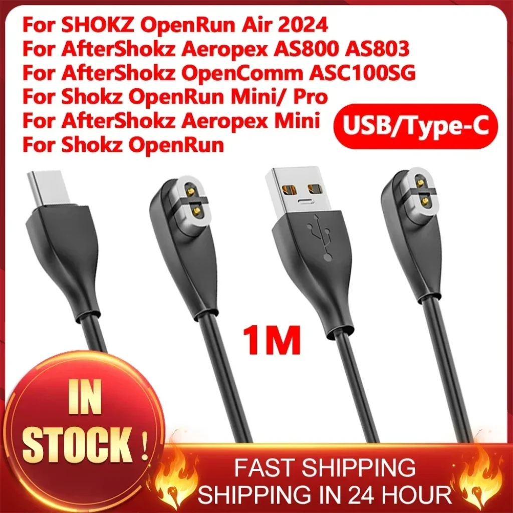 Magnetic Charger USB/Type-C Charging Cable Shokz OpenRun Air