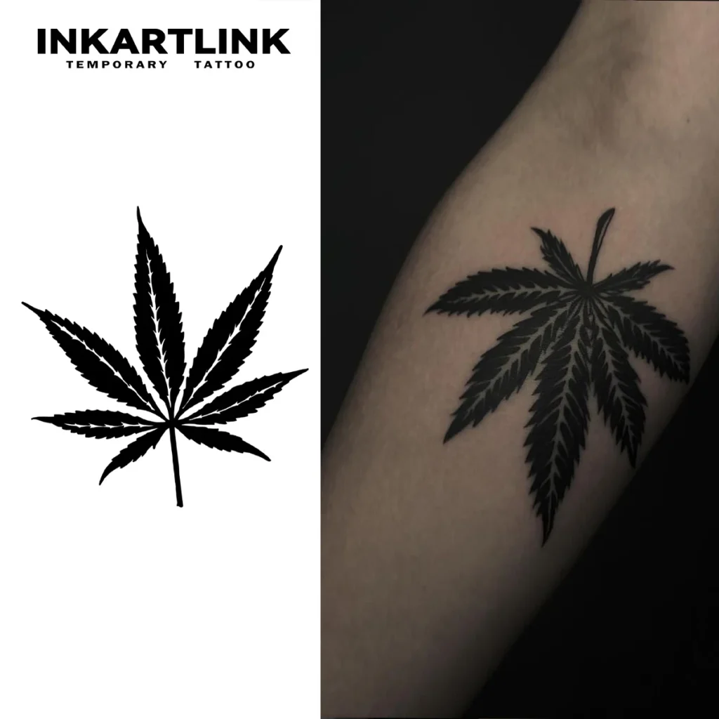 Maple leaves temporary tattoo sticker, waterproof magic tattoo,