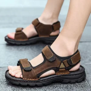 Men 2026 Summer Real Leather Big Size Sport