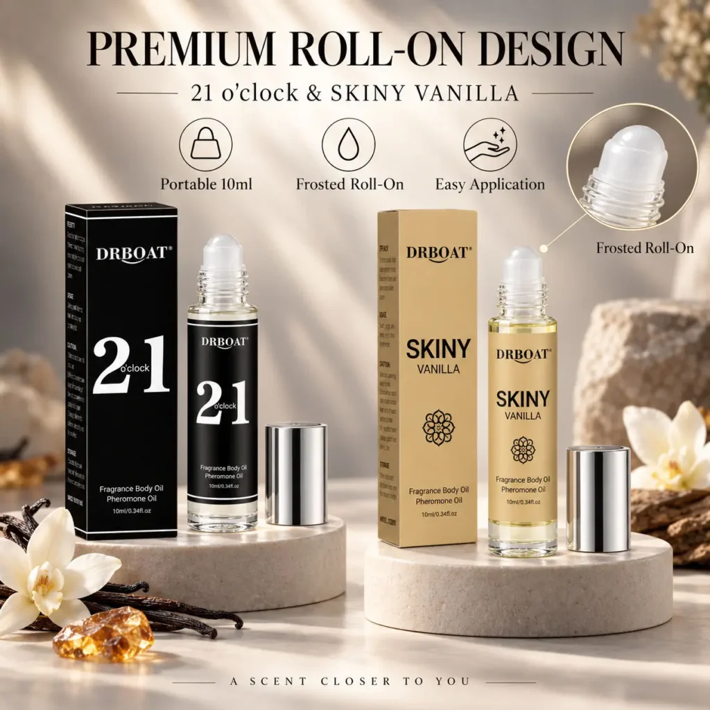 Men Roll Perfume Oil, Caramel Amber Vanilla &