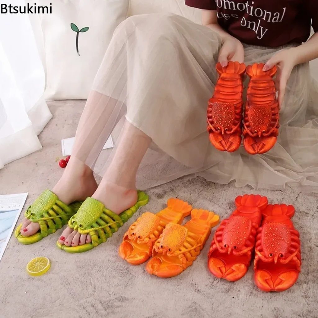 2026 Summer Fun Cartoon Lobster Slippers PVC Soft