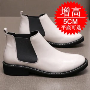 Ankle boots Men’s Invisible Height Increasing Elevator Shoes