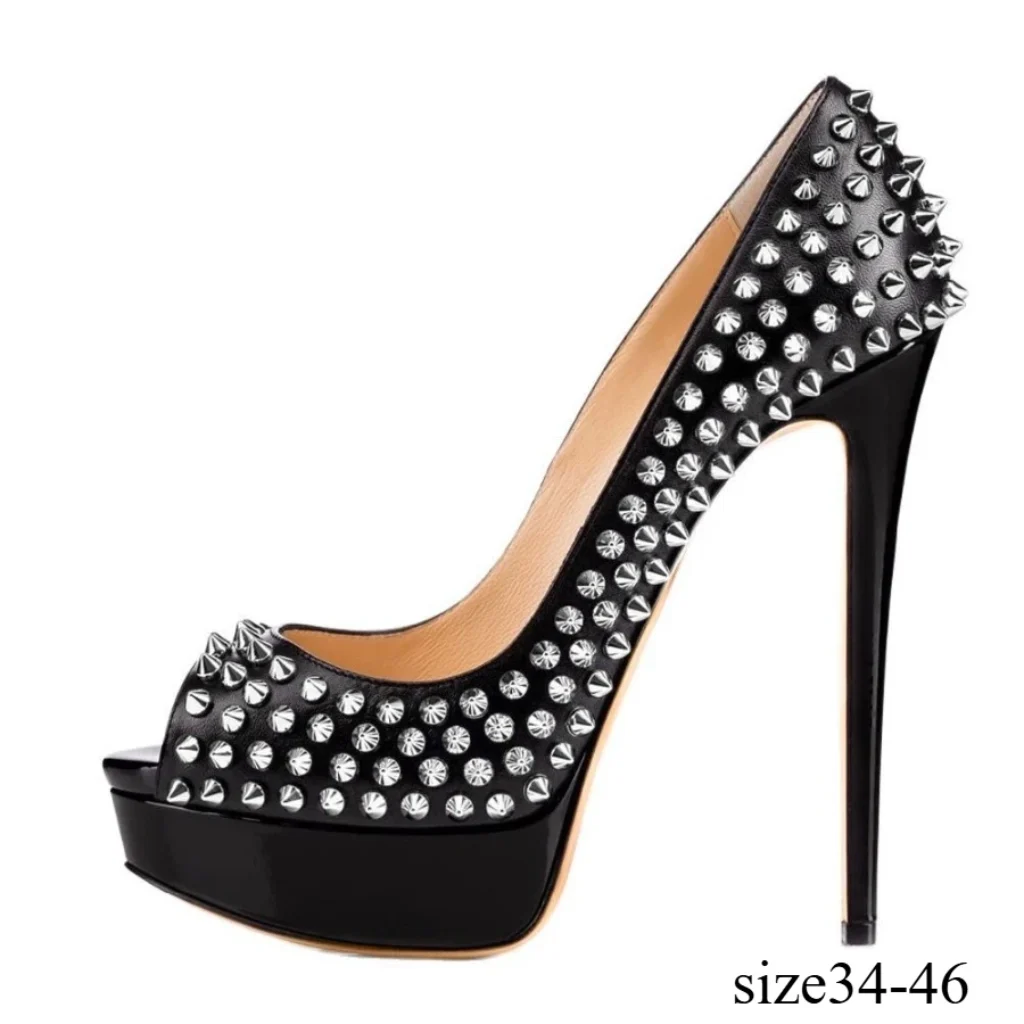 Fish Mouth High Heels Women Thick Soled Shallow