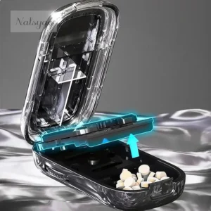 Quartering Pill Cutter Storage Box Portable Drug Tablet