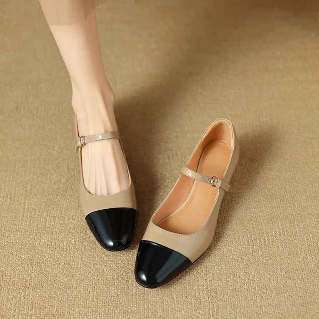 Spring/Autumn Women Pumps Square Toe Low Heel Shoes