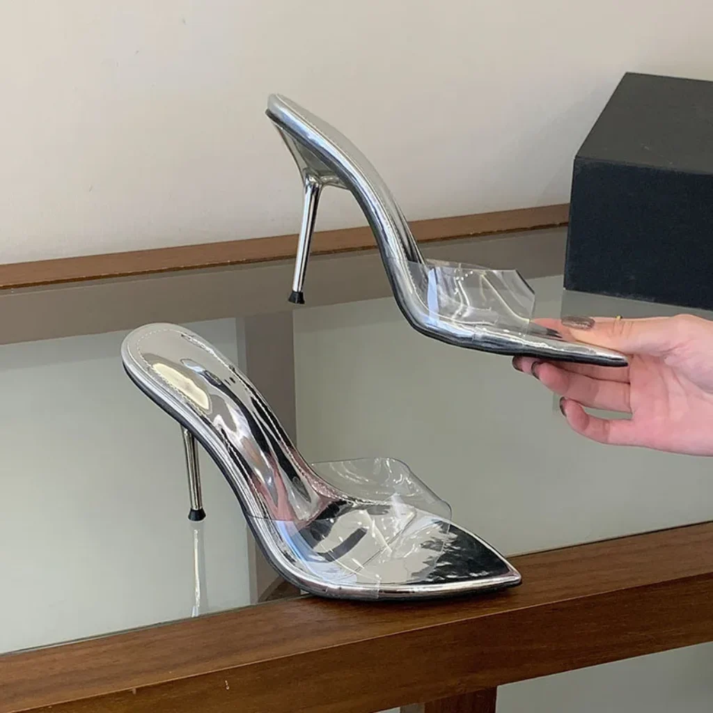Summer Fashion Open Toe Transparent Women Heels Pumps