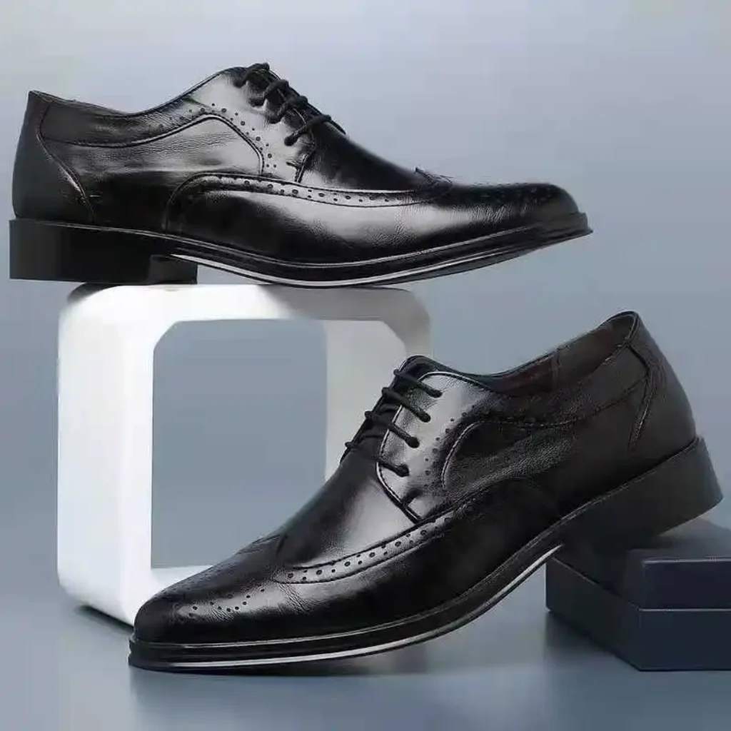 Summer Men Brogue Oxfords Carved Formal Dress Shoes