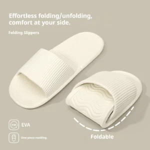 One-piece Mold Foldable Slides Women Soft EVA Non