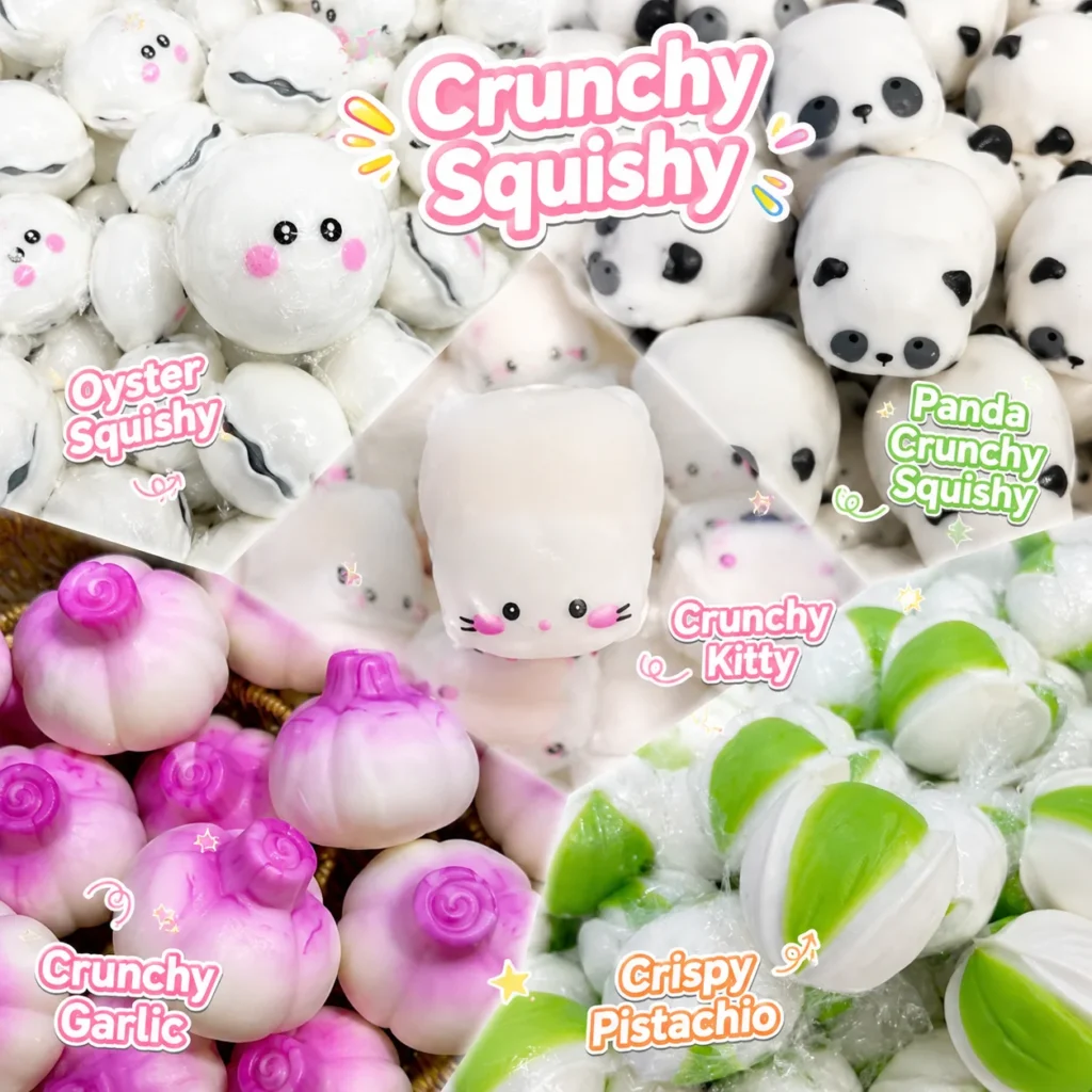 Pistachio Squishy Stress Ball Fidget Toy Crunchy Squeeze