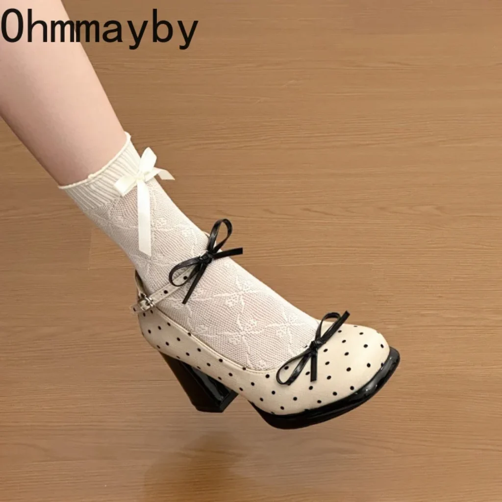 Platform Thick Heel Women Mary Jane Shoes Concise