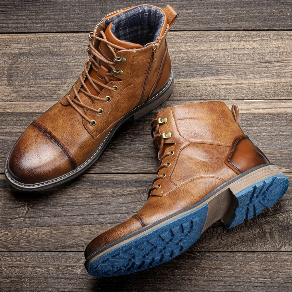Plus size 50 Men Boots Side Zipper Men