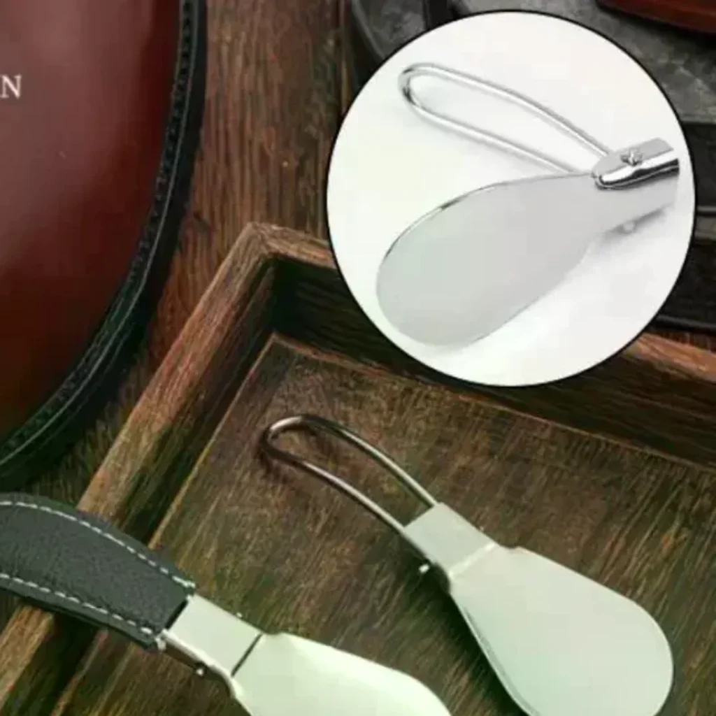Portable Stainless Steel Foldable Shoehorn Easy Shoe Wearing