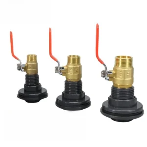 PVC Bulkhead Fitting Adapters Brass Valve 1/2″ 3/4″