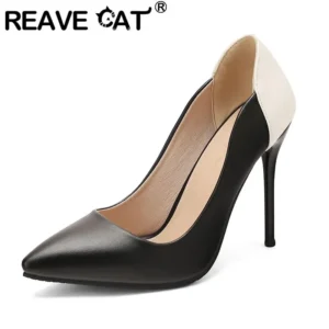 REAVE CAT Brown Female Pumps Pointed Toe 10.5cm