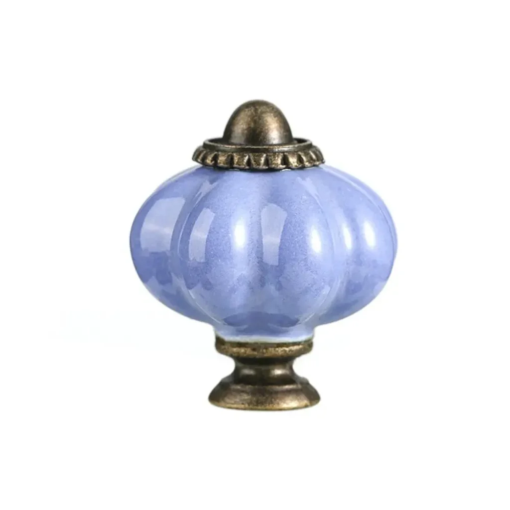 Retro Single Hole Ceramic Pumpkin Handle Round Vintage