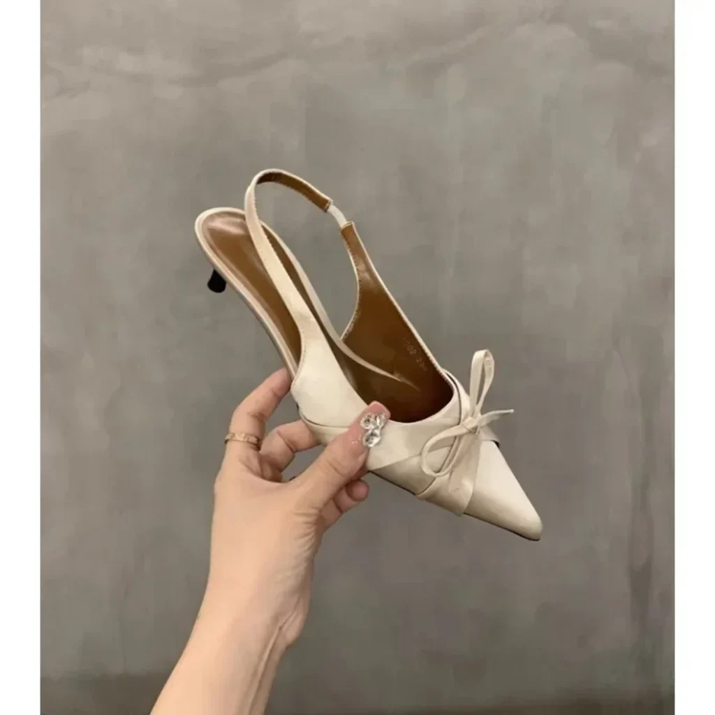 sexy Summer’s pointed-toe silk satin high heels brand