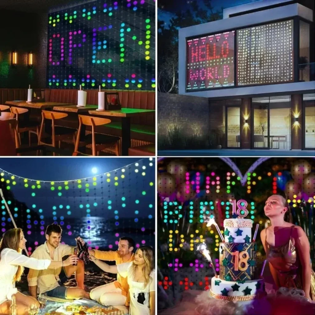 Smart App Controlled Curtain Lights RGB DIY Custom