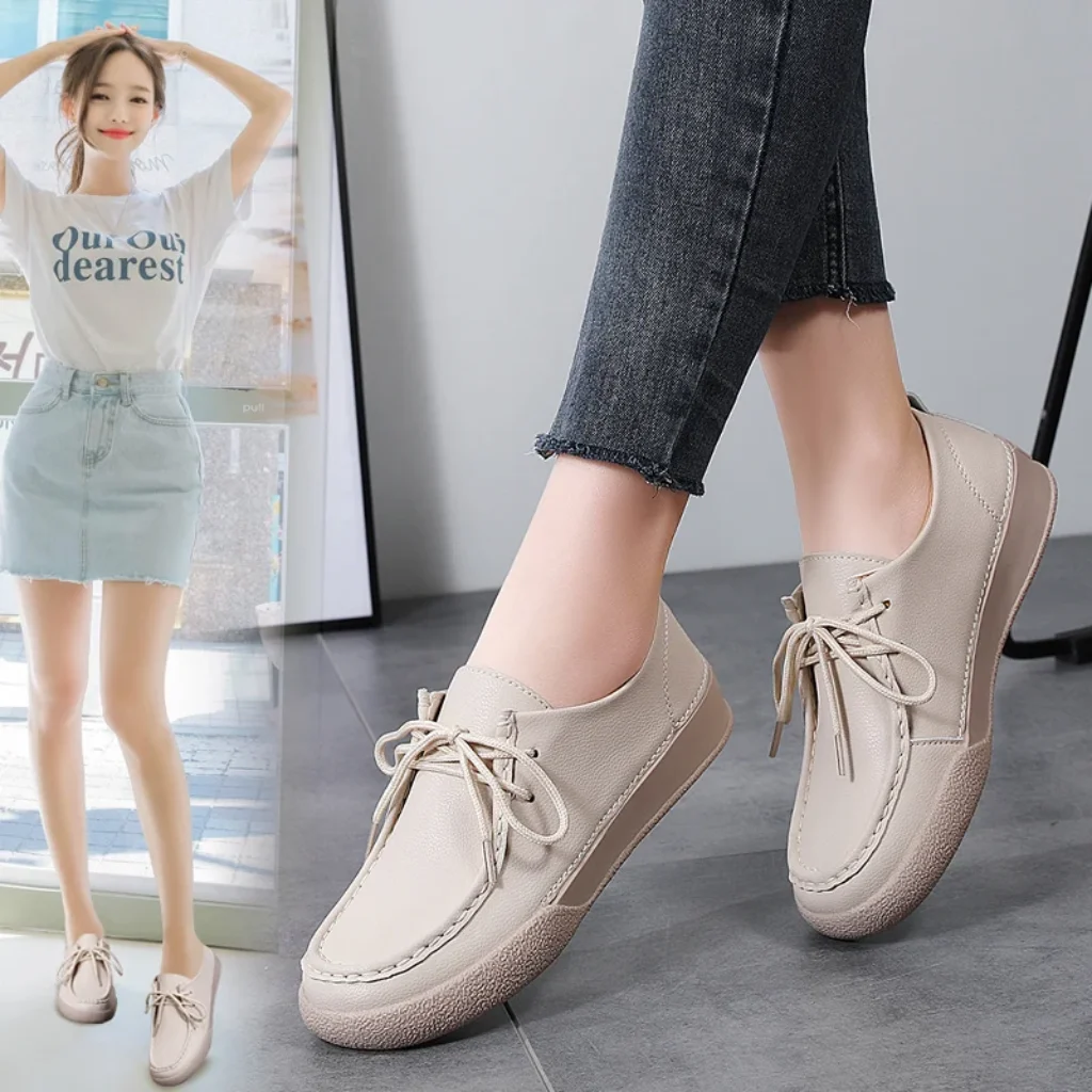 Spring Autumn Fashion Retro Low Top Women’s Flat