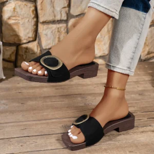 Summer Sexy Elegant Low Heeled Casual Shoes Fashionable