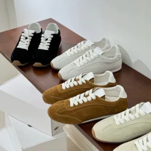 Unisex Womens casual shoes Genuine leather Suede sneakers