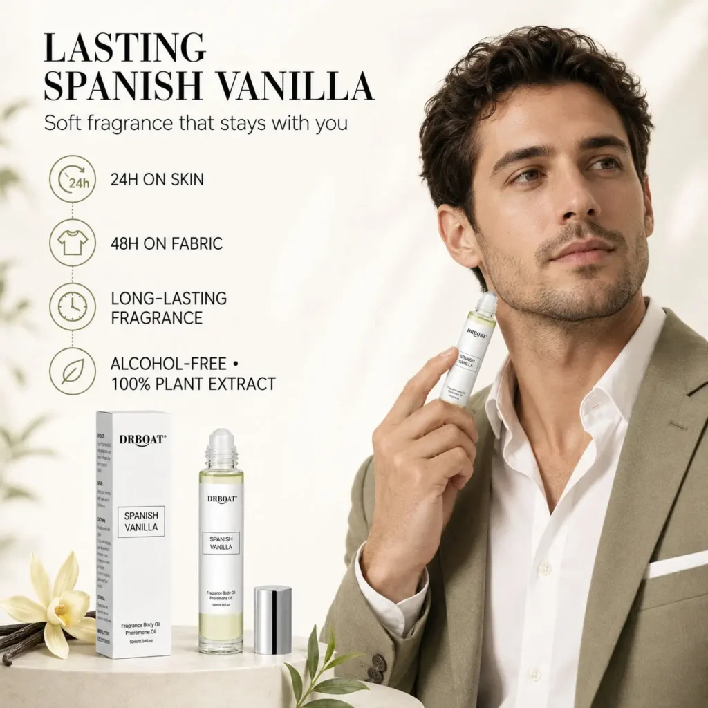 White Oud Pheromone Body Oil 10ml, Alcohol‑Free Citrus
