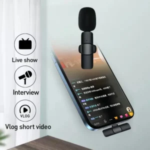 Wireless Lavalier Microphone 2.4G Mini MicPortable Audio Video