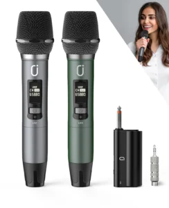Wireless Microphones, Professional UHF Dual Microphones Karaoke, Wireless
