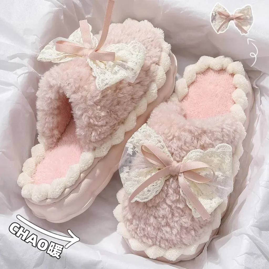 Women’s Winter Cotton Slippers Fur Slippers 2026 Indoor
