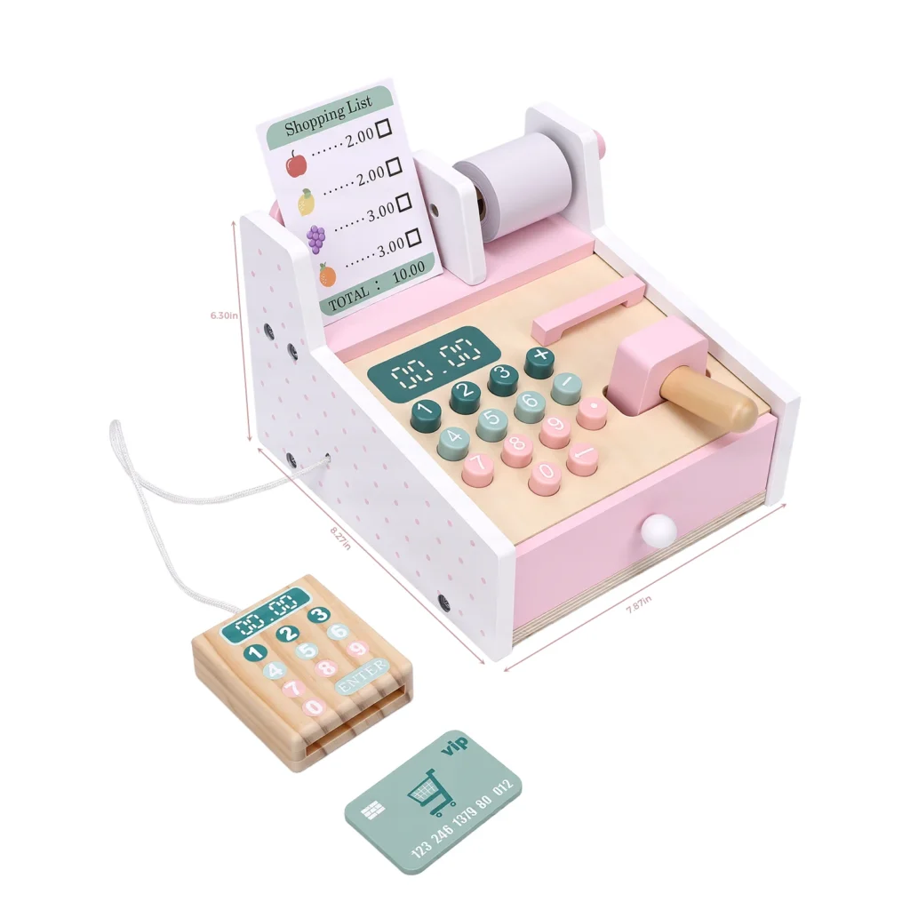 Wooden Cash Register Wooden Cash Register Scanner Math