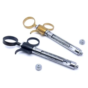 1.8ml Dental Aspirating Anesthetic Syringe Stainless Steel Golden