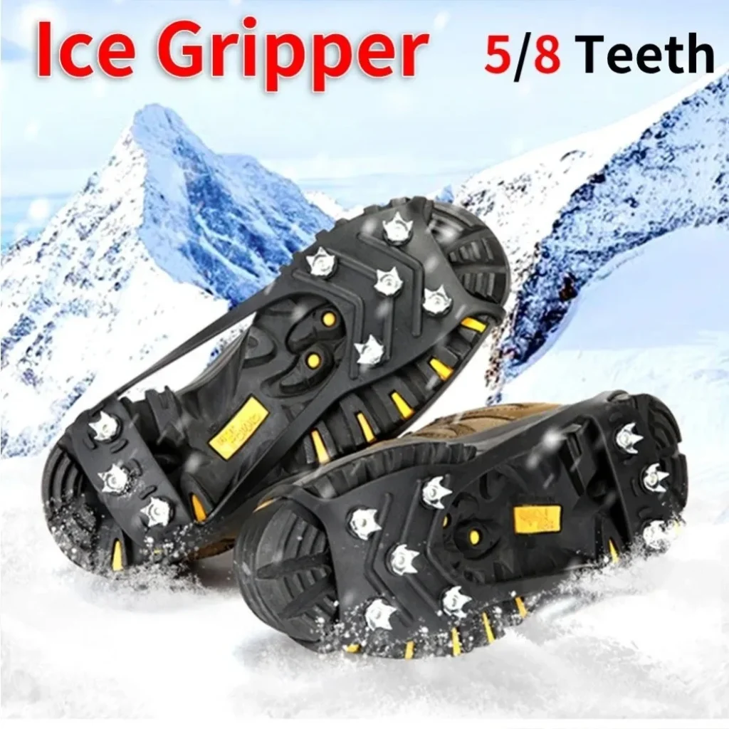 1 Pair 5/8 Teeth Ice Gripper Spike Anti-Slip