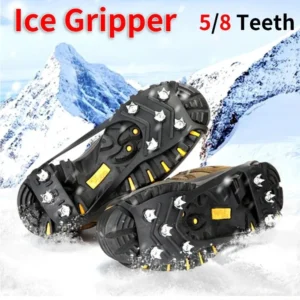 1 Pair 5/8 Teeth Ice Gripper Spike Anti-Slip