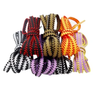 1 Pair Two Color Fashion Shoe Laces 6mm