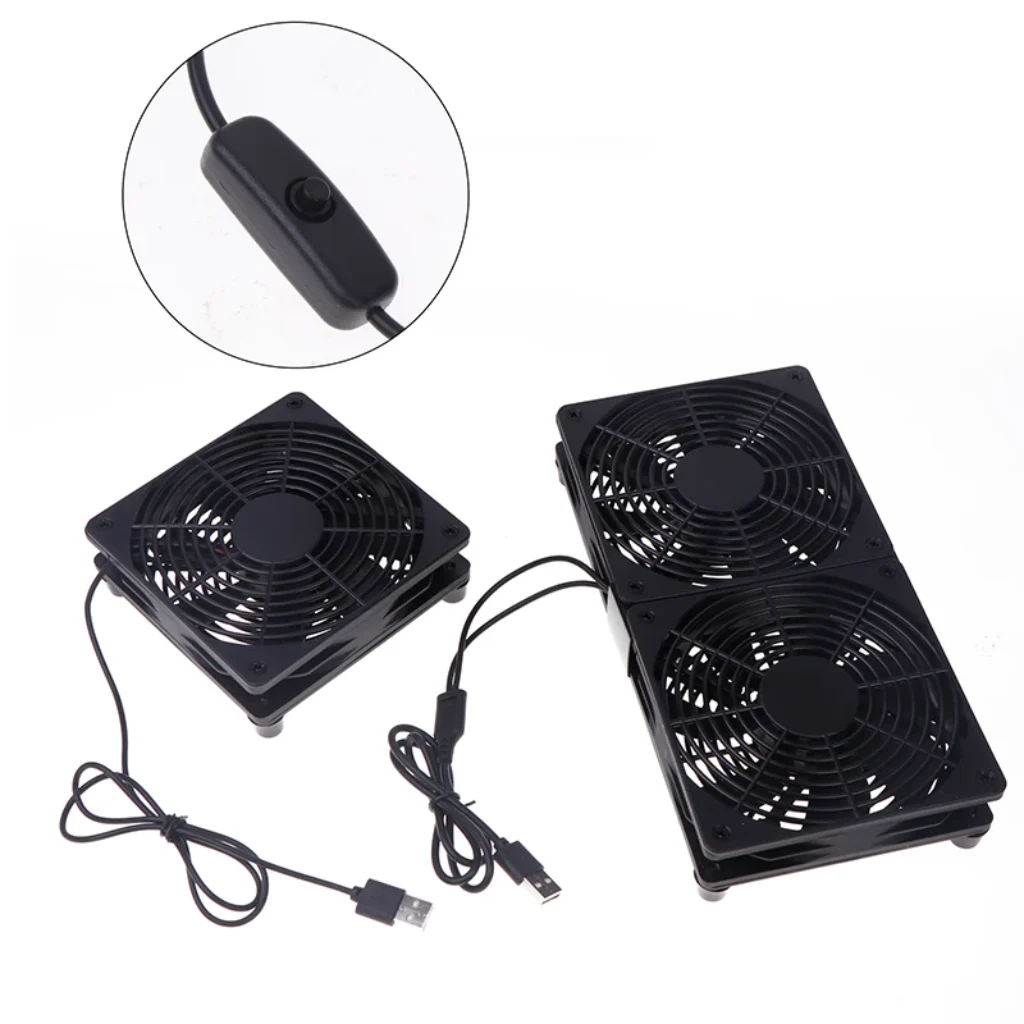 1 Set High Airflow Cooling Fan Router Modem