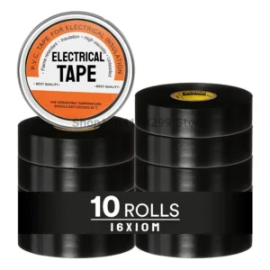 10/100M High-Temperature Resistant Black Rubber Electrical Tape Durable