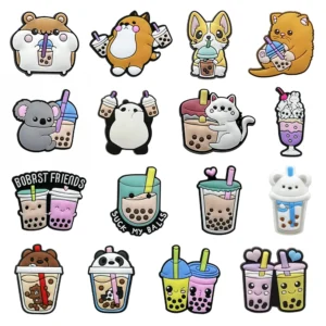 Milk Tea Drinks Shoe Charms Bubble Slides Clogs