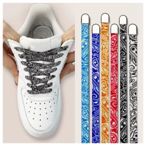 1Pair Elastic laces Sneakers Kids Adult 8MM Flat