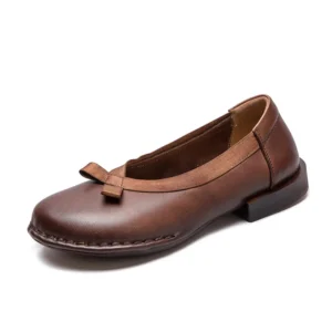 2.5cm Cow Genuine Leather Ethnic Autumn Moccasin Elegance