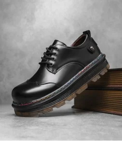 2026 Men’s Low-cut Leather Platform Casual Shoes High-quality