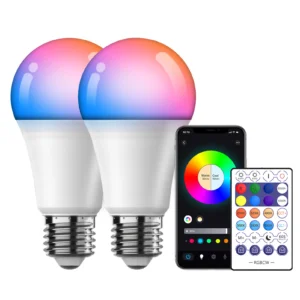 Smart WiFi Light Bulbs w Remote Control Voice