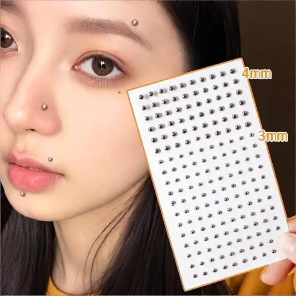 Waterproof Reusable Fake Lip Nail Eyebrow Non Piercing